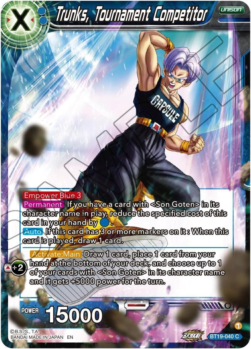 Trunks, Tournament Competitor (BT19-040) [Fighter's Ambition] | North Valley Games