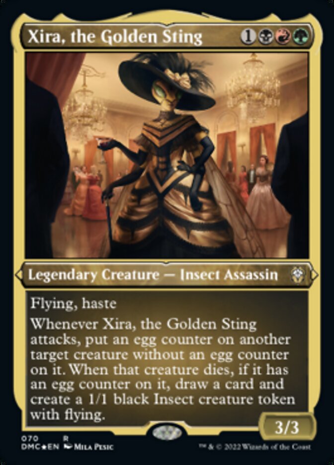 Xira, the Golden Sting (Foil Etched) [Dominaria United Commander] | North Valley Games