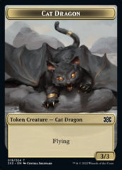 Cat Dragon // Vampire Double-Sided Token [Double Masters 2022 Tokens] | North Valley Games
