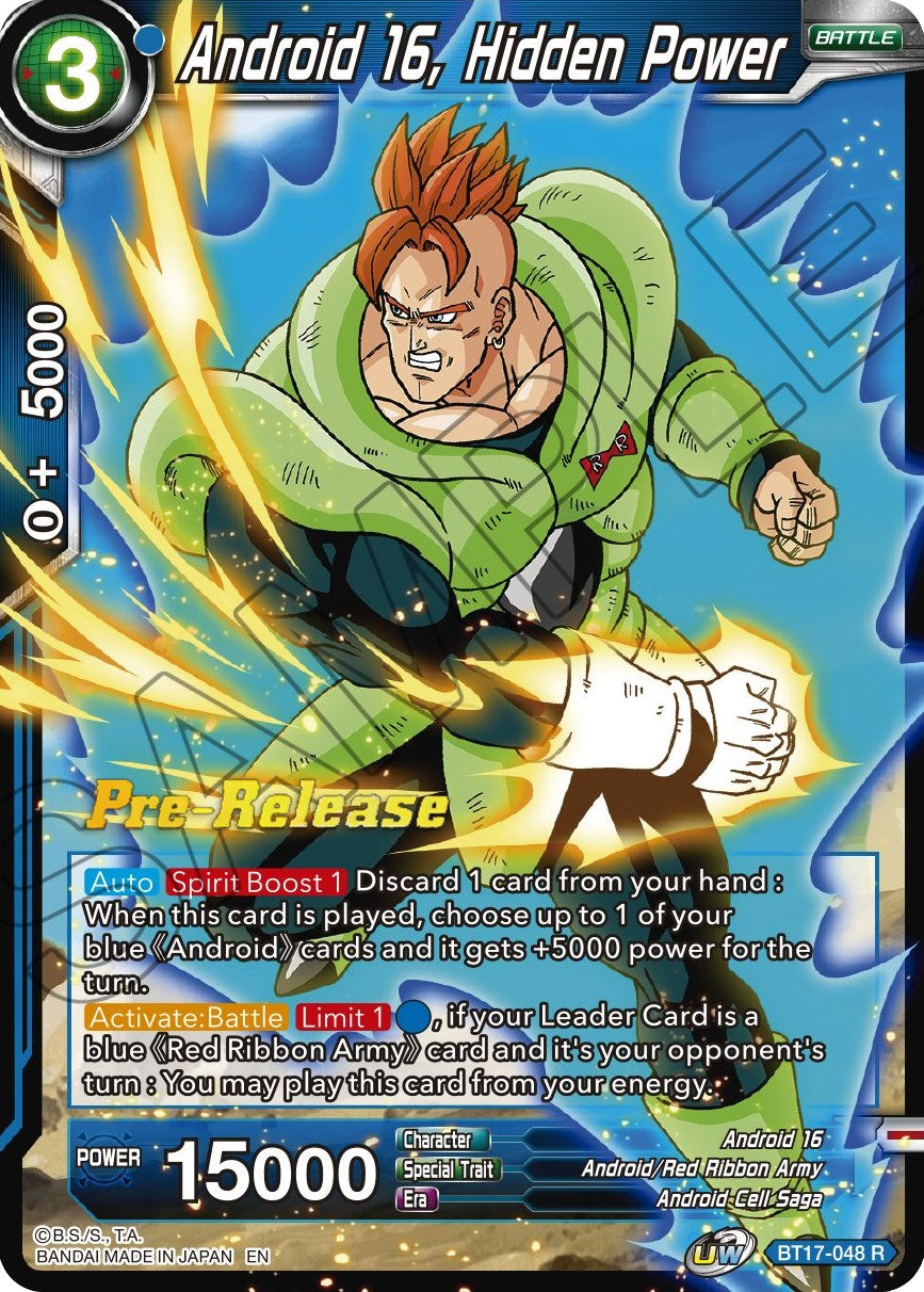 Android 16, Hidden Power (BT17-048) [Ultimate Squad Prerelease Promos] | North Valley Games