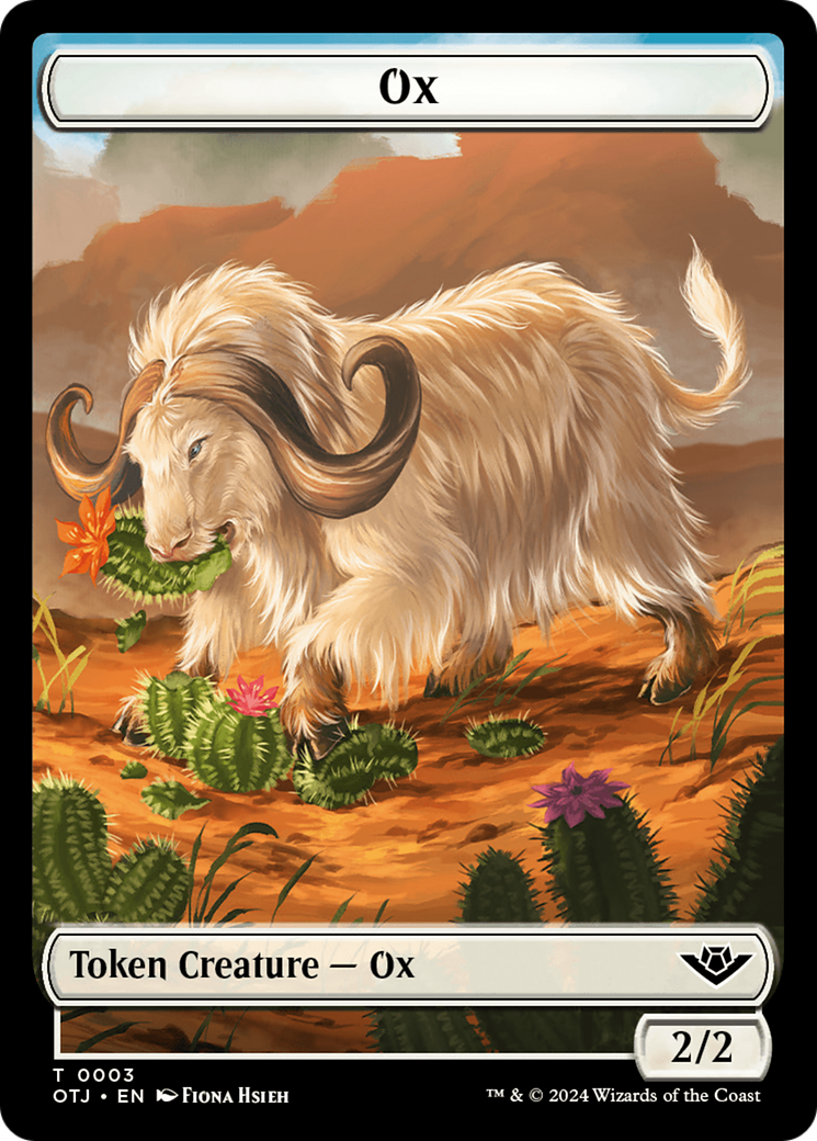 Treasure // Ox Double-Sided Token [Outlaws of Thunder Junction Tokens] | North Valley Games
