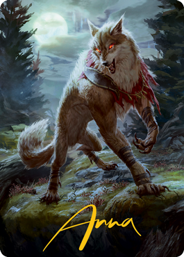 Arlinn, the Moon's Fury 1 Art Card (Gold-Stamped Signature) [Innistrad: Midnight Hunt Art Series] | North Valley Games