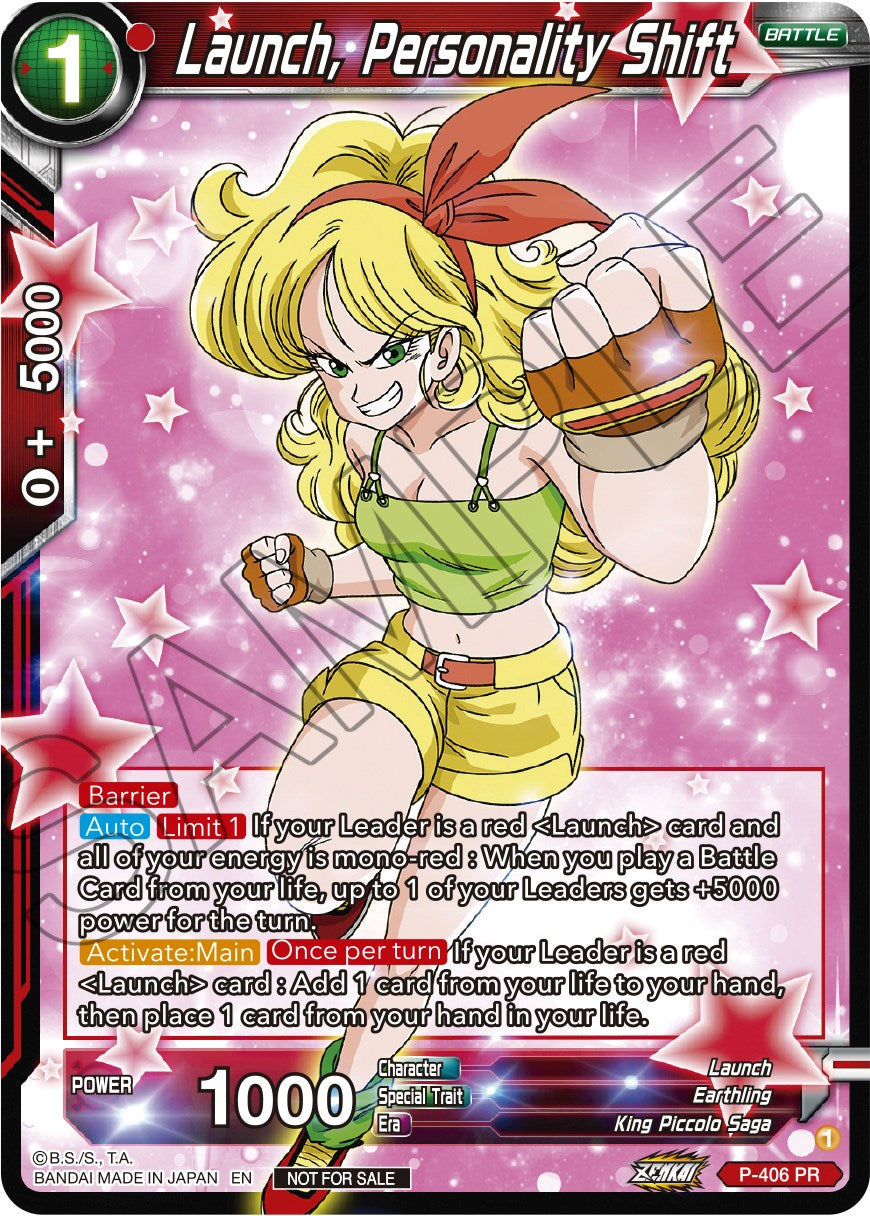 Launch, Personality Shift (Zenkai Series Tournament Pack Vol.1) (P-406) [Tournament Promotion Cards] | North Valley Games