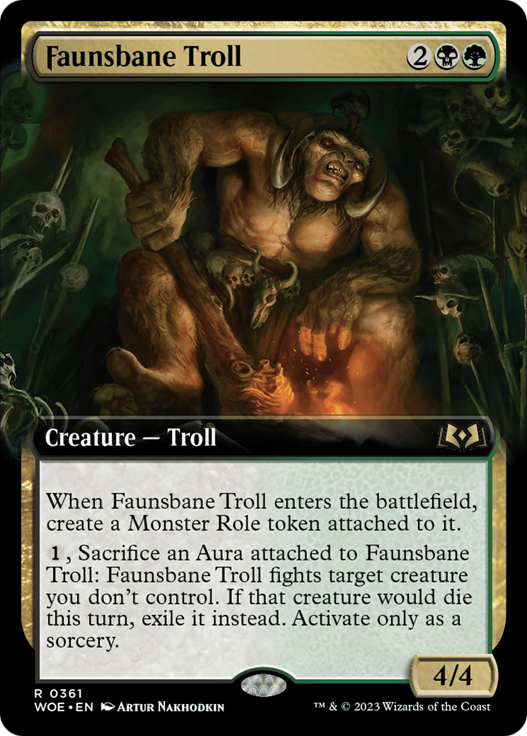 Faunsbane Troll (Extended Art) [Wilds of Eldraine] | North Valley Games