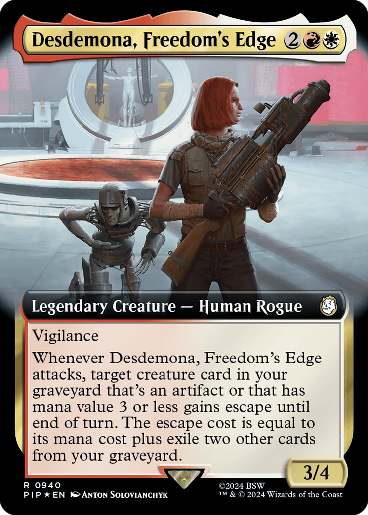 Desdemona, Freedom's Edge (Extended Art) (Surge Foil) [Fallout] | North Valley Games
