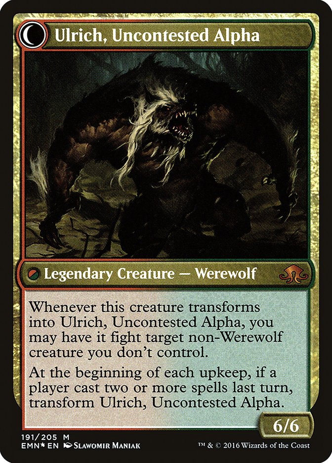 Ulrich of the Krallenhorde // Ulrich, Uncontested Alpha [Eldritch Moon Prerelease Promos] | North Valley Games