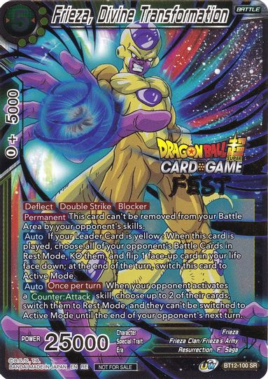 Frieza, Divine Transformation (Card Game Fest 2022) (BT12-100) [Tournament Promotion Cards] | North Valley Games