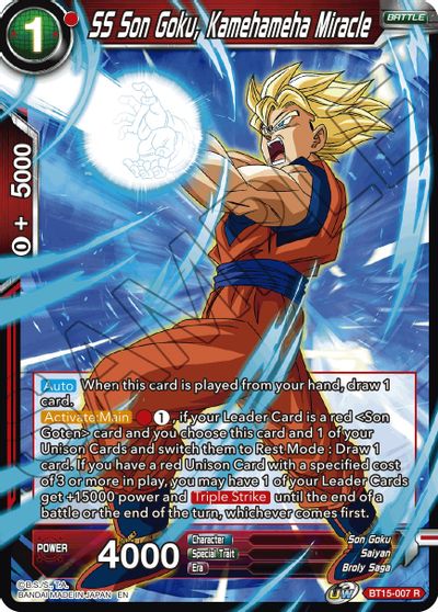 SS Son Goku, Kamehameha Miracle (BT15-007) [Saiyan Showdown] | North Valley Games
