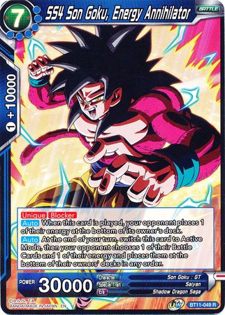 SS4 Son Goku, Energy Annihilator (BT11-049) [Vermilion Bloodline] | North Valley Games