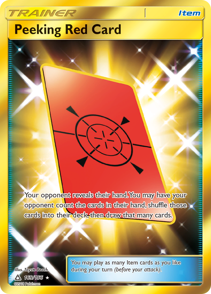Peeking Red Card (169/156) [Sun & Moon: Ultra Prism] | North Valley Games