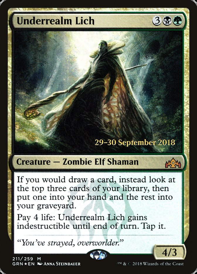 Underrealm Lich [Guilds of Ravnica Prerelease Promos] | North Valley Games