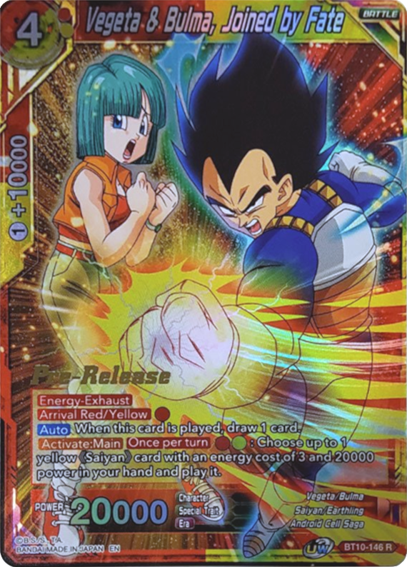 Vegeta & Bulma, Joined by Fate (BT10-146) [Rise of the Unison Warrior Prerelease Promos] | North Valley Games