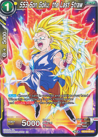 SS3 Son Goku, the Last Straw (Starter Deck - Parasitic Overlord) (SD10-02) [Malicious Machinations] | North Valley Games