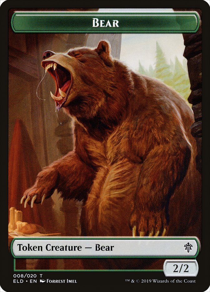 Bear Token [Throne of Eldraine Tokens] | North Valley Games