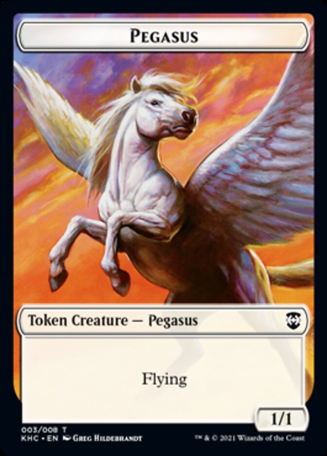 Pegasus Token [Kaldheim Commander Tokens] | North Valley Games