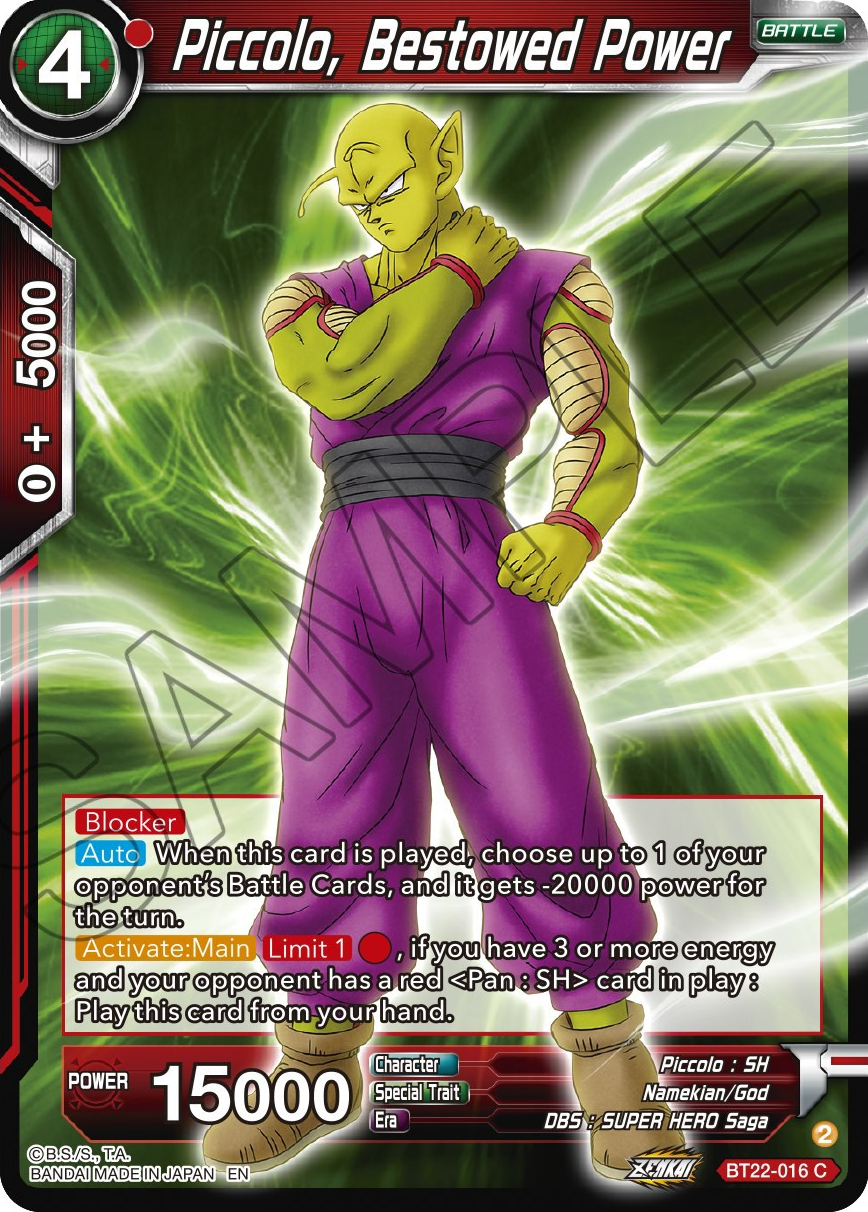 Piccolo, Bestowed Power (BT22-016) [Critical Blow] | North Valley Games