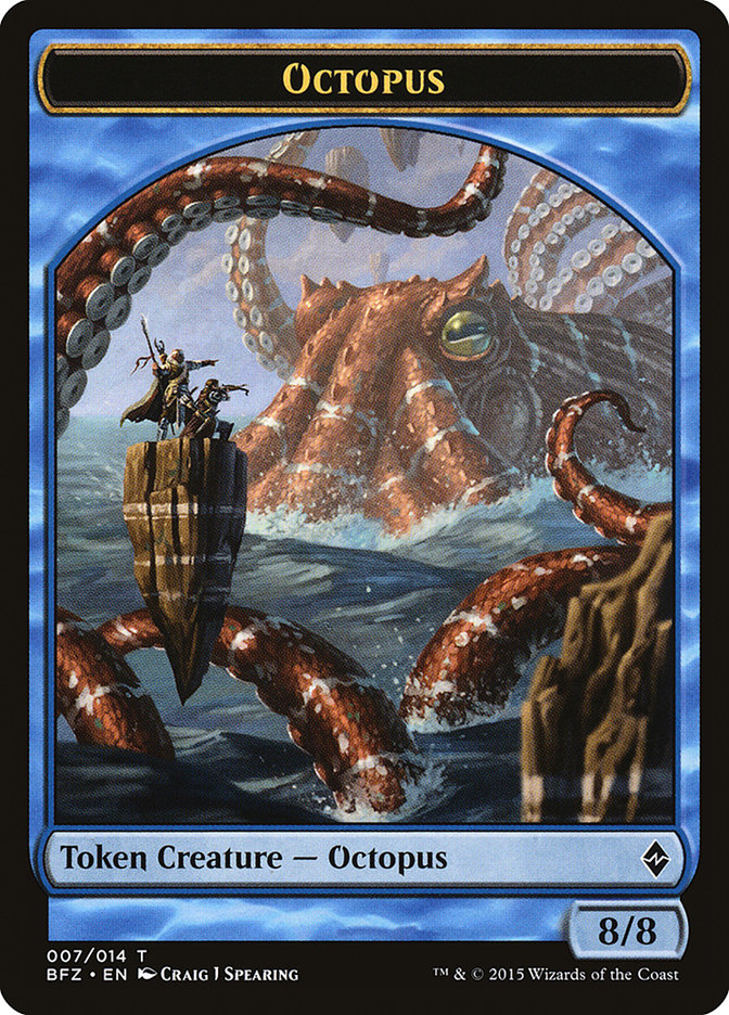 Octopus Token [Battle for Zendikar Tokens] | North Valley Games