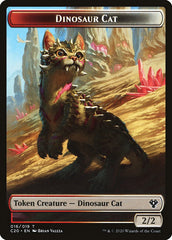 Bird // Dinosaur Cat Double-Sided Token [Commander 2020 Tokens] | North Valley Games
