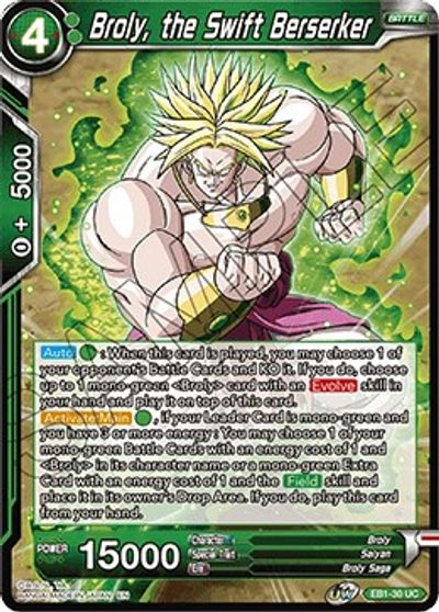 Broly, the Swift Berserker (EB1-30) [Battle Evolution Booster] | North Valley Games