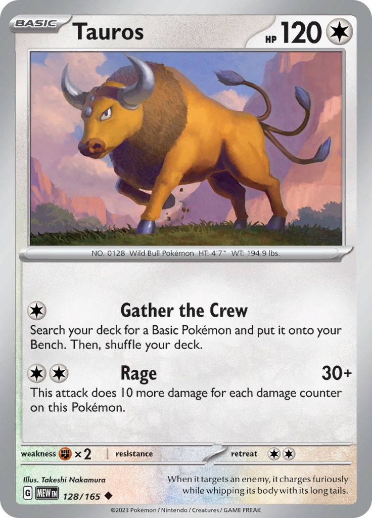 Tauros (128/165) [Scarlet & Violet: 151] | North Valley Games