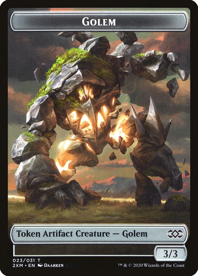 Clue // Golem Double-Sided Token [Double Masters Tokens] | North Valley Games