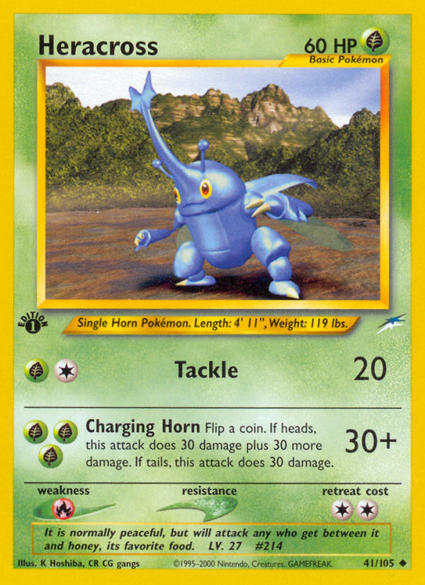 Heracross (41/105) [Neo Destiny 1st Edition] | North Valley Games