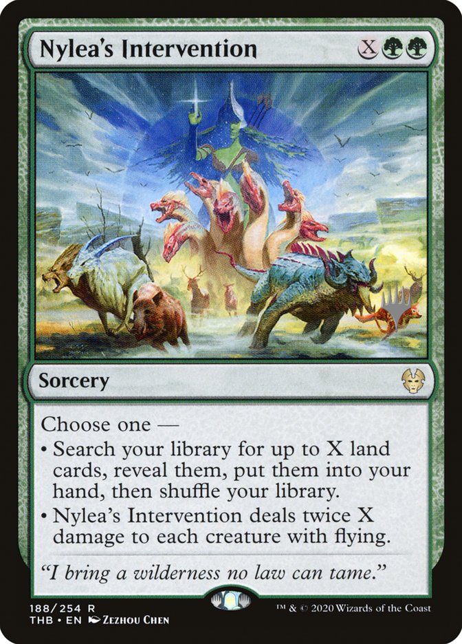 Nylea's Intervention (Promo Pack) [Theros Beyond Death Promos] | North Valley Games