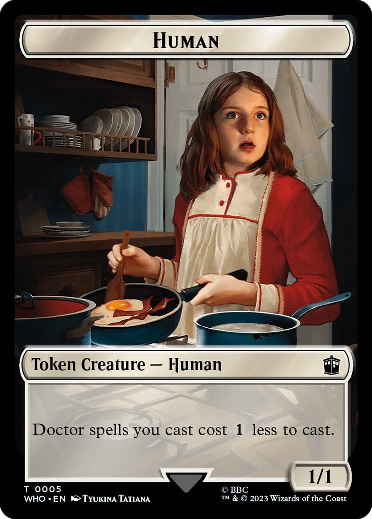 Human (0005) // Treasure (0028) Double-Sided Token [Doctor Who Tokens] | North Valley Games
