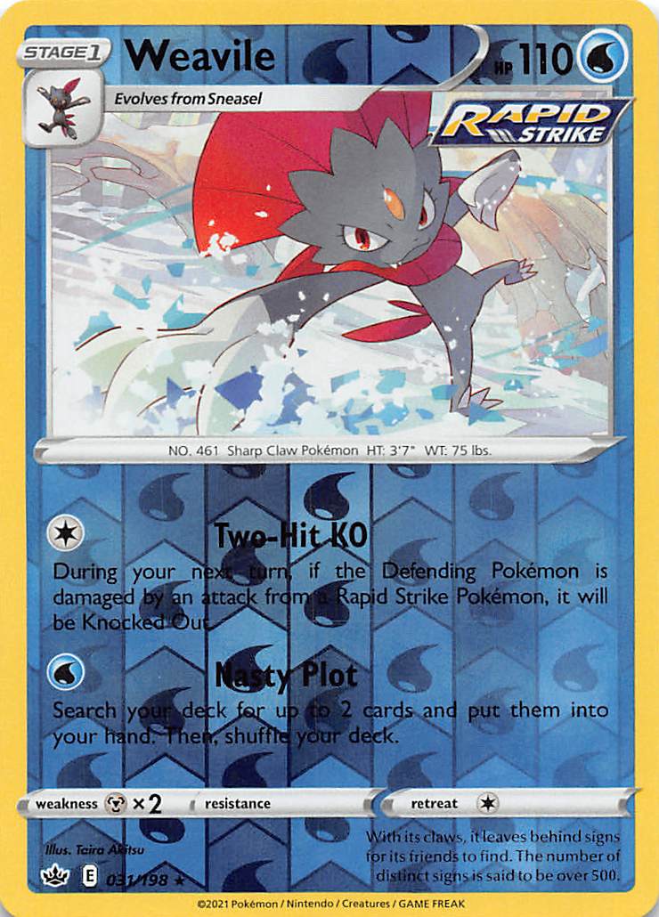 Weavile (031/198) [Sword & Shield: Chilling Reign] | North Valley Games