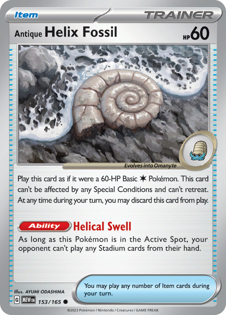 Antique Helix Fossil (153/165) [Scarlet & Violet: 151] | North Valley Games