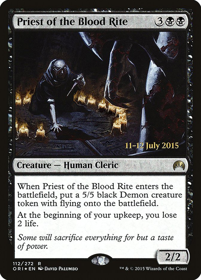 Priest of the Blood Rite [Magic Origins Prerelease Promos] | North Valley Games