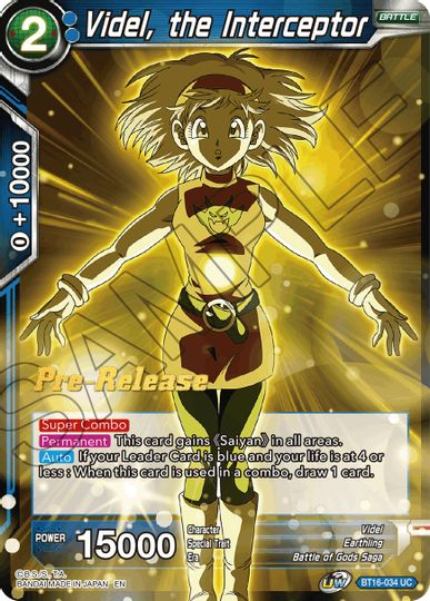 Videl, the Interceptor (BT16-034) [Realm of the Gods Prerelease Promos] | North Valley Games