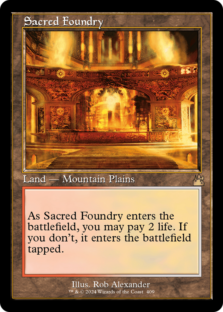 Sacred Foundry (Retro) [Ravnica Remastered] | North Valley Games