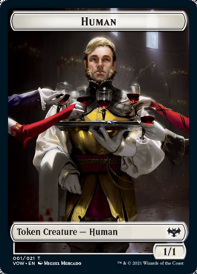 Human (001) // Treasure Double-Sided Token [Innistrad: Crimson Vow Tokens] | North Valley Games