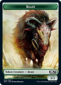 Beast // Construct Double-Sided Token [Core Set 2021 Tokens] | North Valley Games