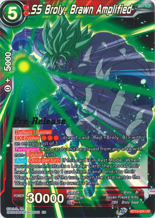 SS Broly, Brawn Amplified (BT13-024) [Supreme Rivalry Prerelease Promos] | North Valley Games