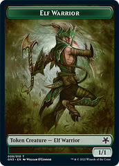 Dragon // Elf Warrior Double-Sided Token [Game Night: Free-for-All Tokens] | North Valley Games