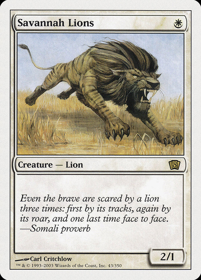 Savannah Lions [Eighth Edition] | North Valley Games