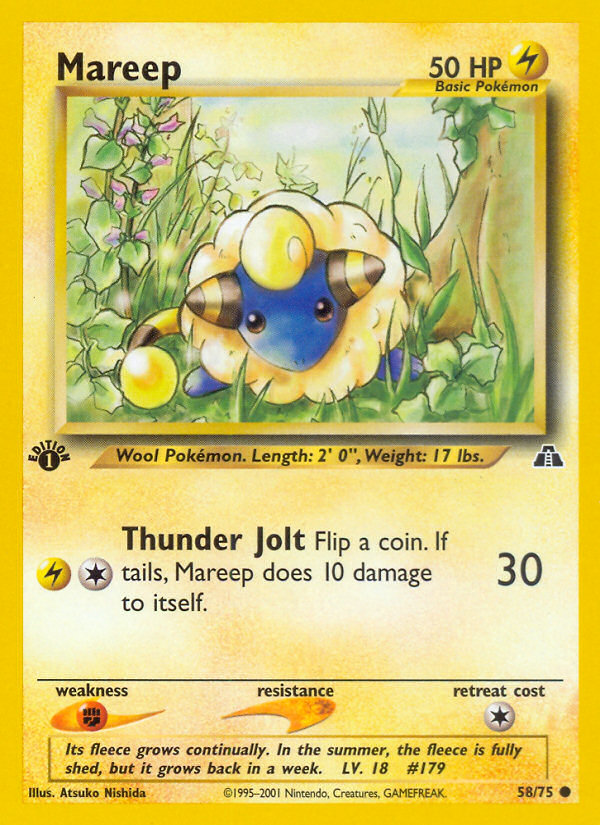 Mareep (58/75) [Neo Discovery 1st Edition] | North Valley Games