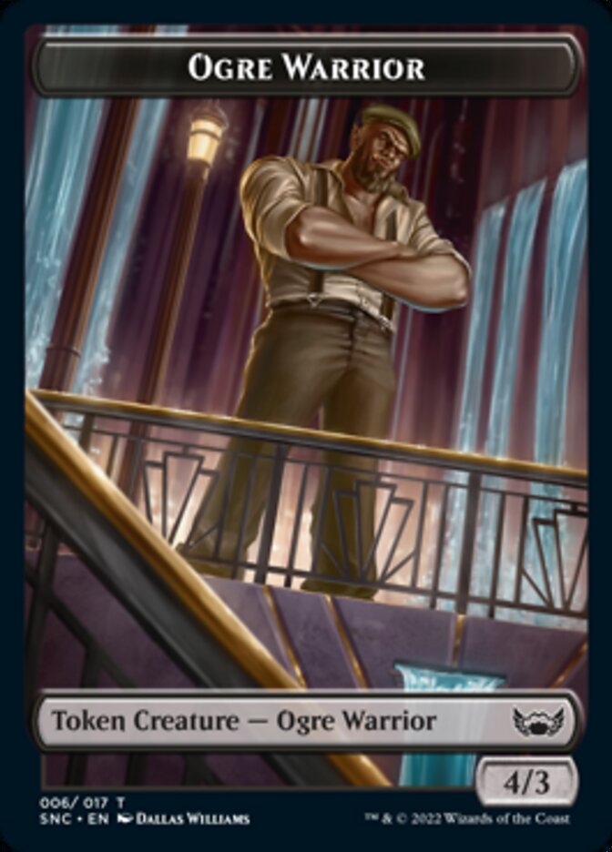 Ogre Warrior // Dog Double-Sided Token [Streets of New Capenna Tokens] | North Valley Games