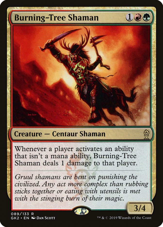 Burning-Tree Shaman [Ravnica Allegiance Guild Kit] | North Valley Games
