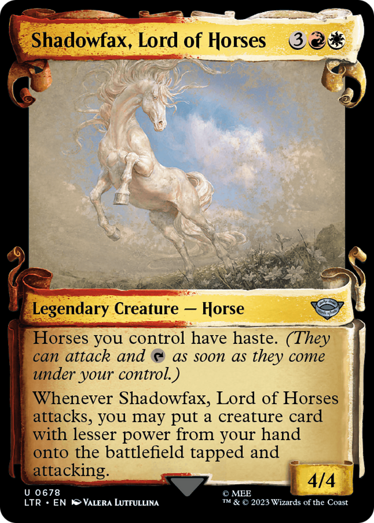 Shadowfax, Lord of Horses [The Lord of the Rings: Tales of Middle-Earth Showcase Scrolls] | North Valley Games