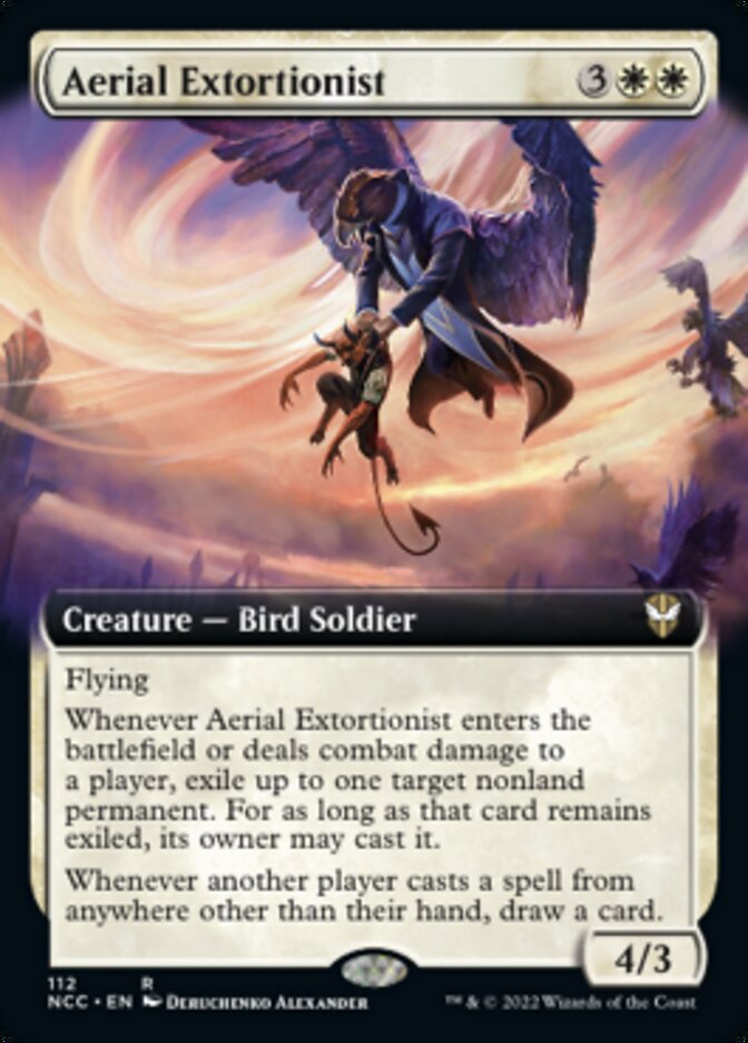 Aerial Extortionist (Extended Art) [Streets of New Capenna Commander] | North Valley Games