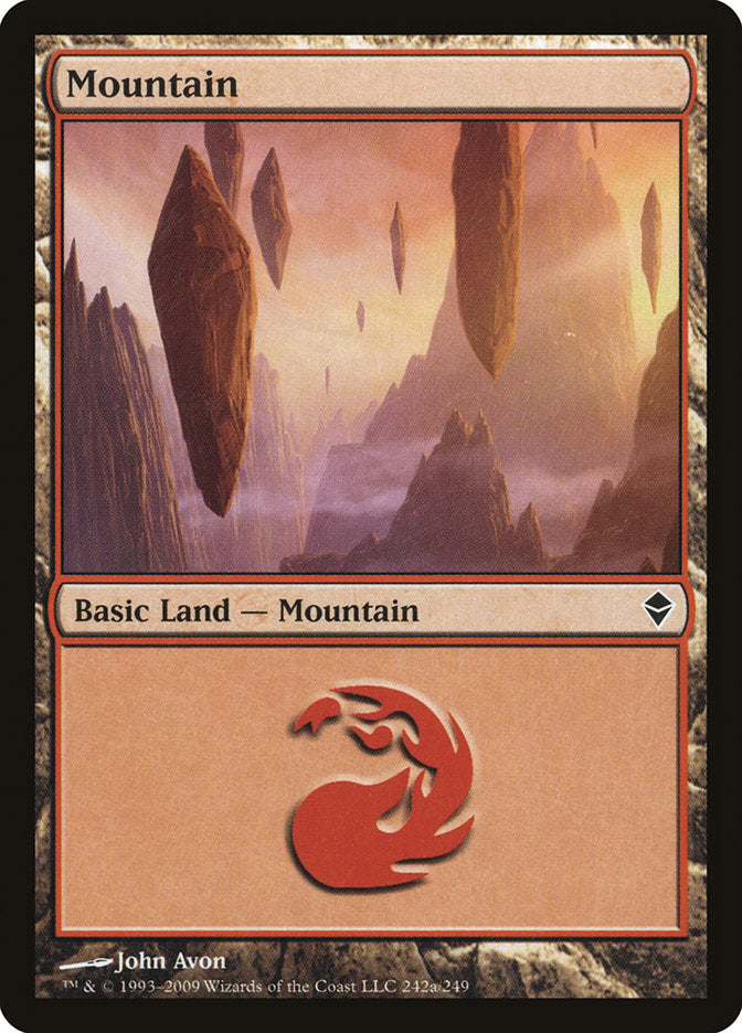 Mountain (242a) [Zendikar] | North Valley Games