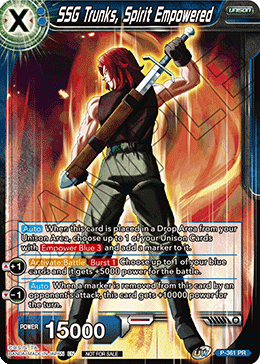 SSG Trunks, Spirit Empowered (Gold Stamped) (P-361) [Promotion Cards] | North Valley Games