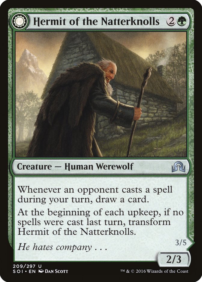 Hermit of the Natterknolls // Lone Wolf of the Natterknolls [Shadows over Innistrad] | North Valley Games