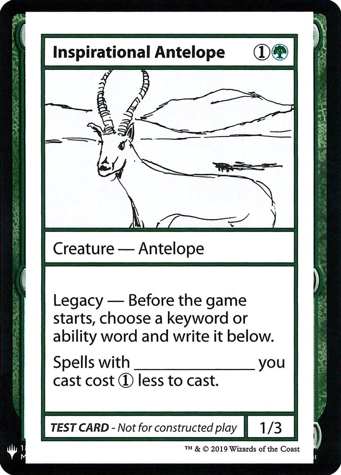Inspirational Antelope [Mystery Booster Playtest Cards] | North Valley Games