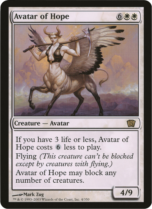 Avatar of Hope (Oversized) [Eighth Edition Box Topper] | North Valley Games