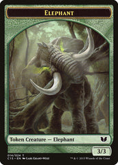 Zombie // Elephant Double-Sided Token [Commander 2015 Tokens] | North Valley Games