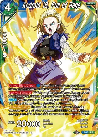 Android 18, Full of Rage (P-172) [Mythic Booster] | North Valley Games